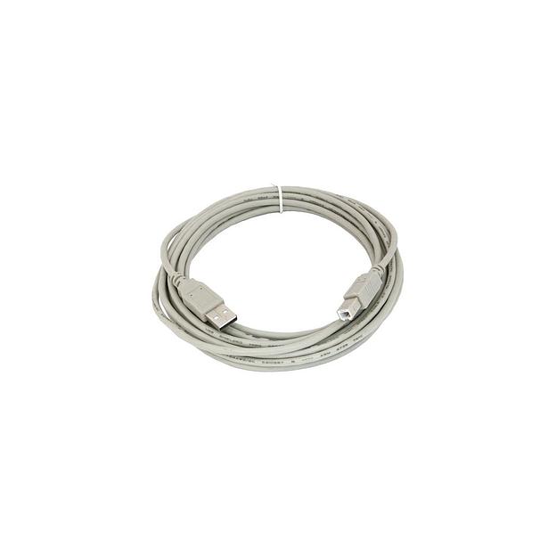 Кабель USB2.0 USB A(m) - USB B(m), 5м, серый фото 1