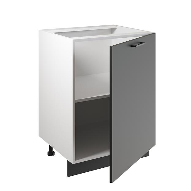 Шкаф-стол 60 см Simple Н600 антрацит, белый, опт фото 2