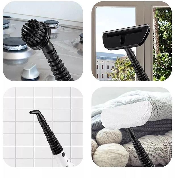 Швабра паровая Kitfort КТ-1098 1250Вт белый/зеленый фото 9