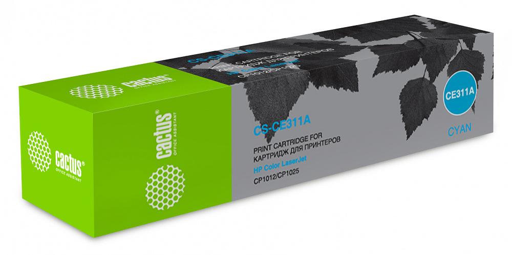 Картридж лазерный Cactus CS-CE311A CE311A голубой (1000стр.) для HP LJ CP1012Pro/CP1025 фото 1