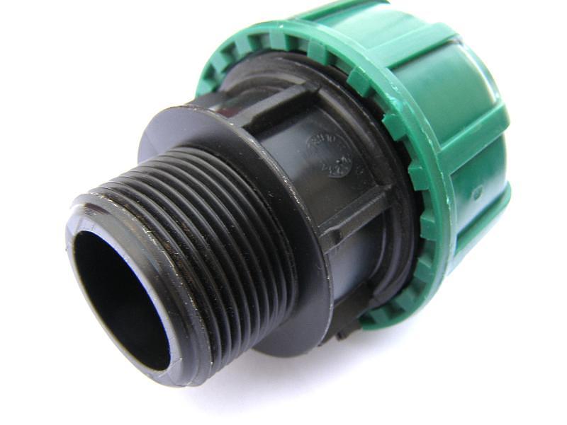 Муфта ПНД 110x2 с наружной резьбой компрессион. фото 1