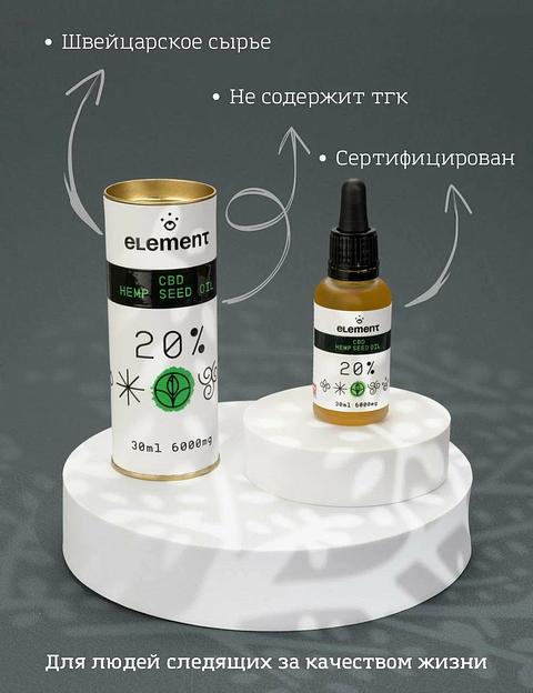 Масло CBD Hemp Seed Oil 20%, 6000 мг 30 мл ОПТ фото 3