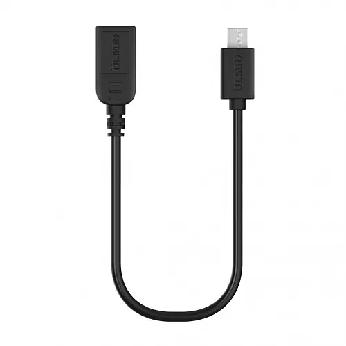 Кабель Olmio On-The-Go USB 2.0 - microUSB черный фото 1