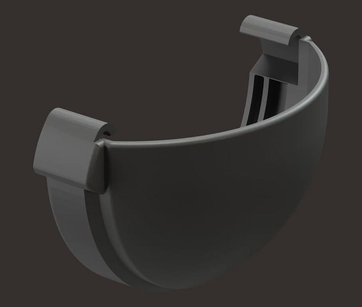 Заглушка желоба Döcke Lux графит опт фото 1