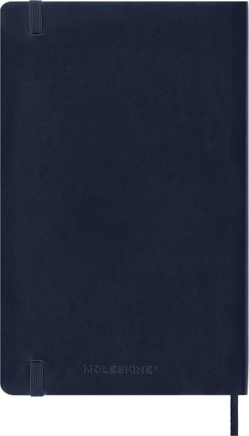 Блокнот Moleskine CLASSIC SOFT QP617B20 Large 130х210мм 192стр. клетка мягкая обложка синий сапфир фото 6