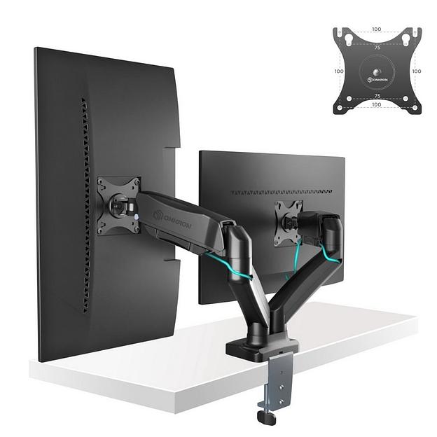 Кронштейн для мониторов Onkron G160 черный 13"-27" макс.16кг настольный поворот и наклон верт.перемещ. фото 3