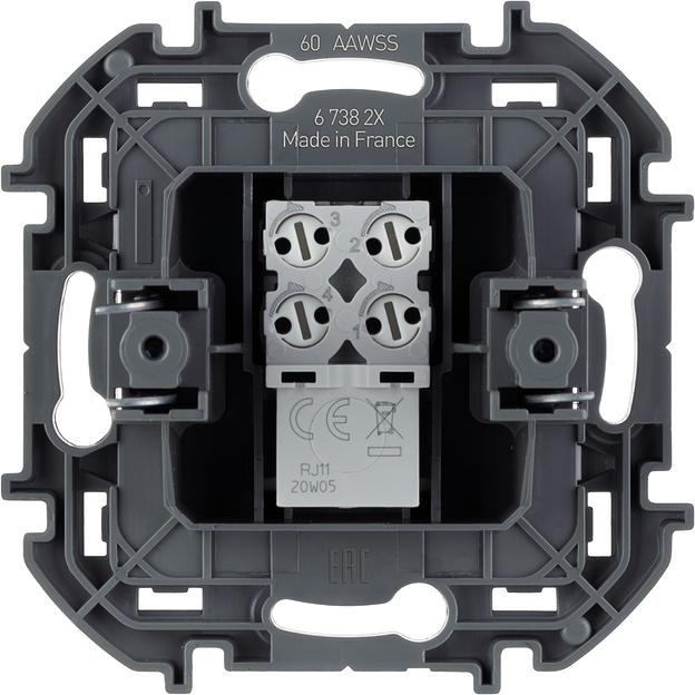 Legrand 673821 Телефонная розетка RJ11 - INSPIRIA - слоновая кость фото 2