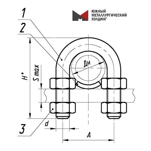 Опора подвижная хомутовая бескорпусная ТПР.10.14(1).00.000 фото 1