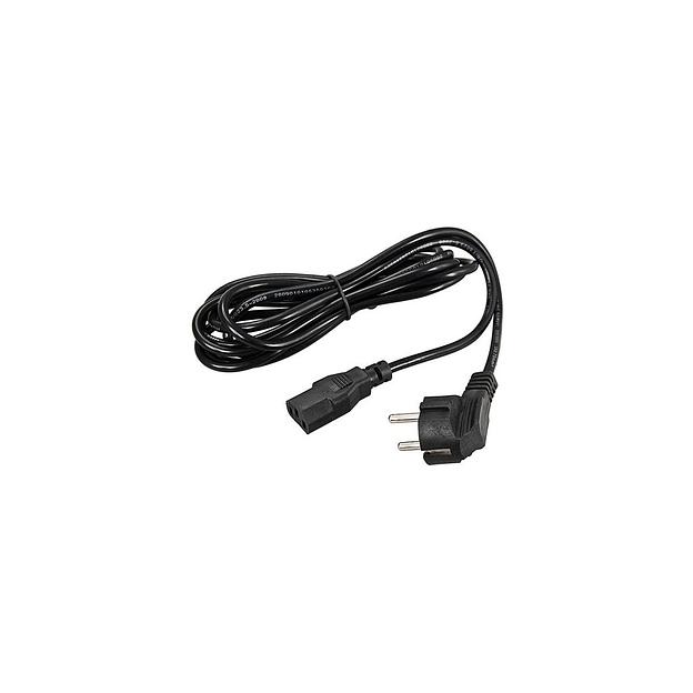 Шнур питания Rexant (11-1122) C13-Schuko проводник.:3x0.75мм2 3м 220В 6А черный фото 1