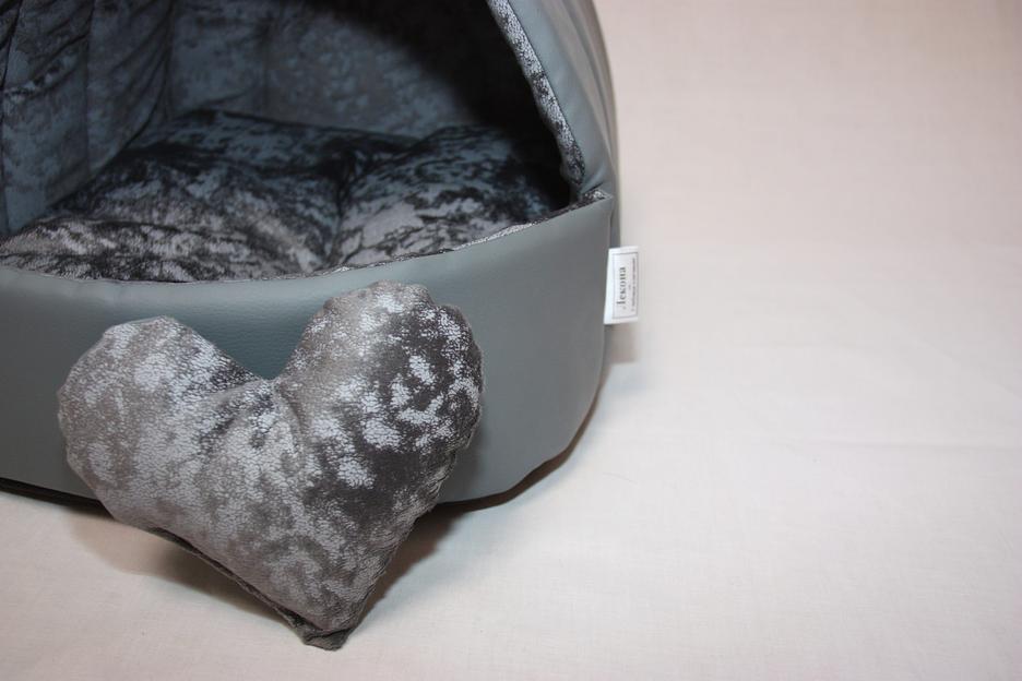 Домик Нельсон (эко-кожа) №1 серый Барс для домашнего питомца ОПТ фото 4