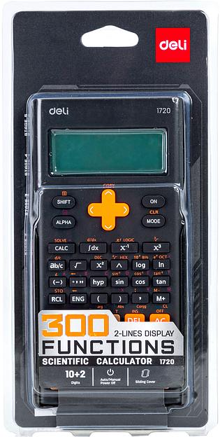 Калькулятор научный Deli E1720-black черный 12-разр. фото 6