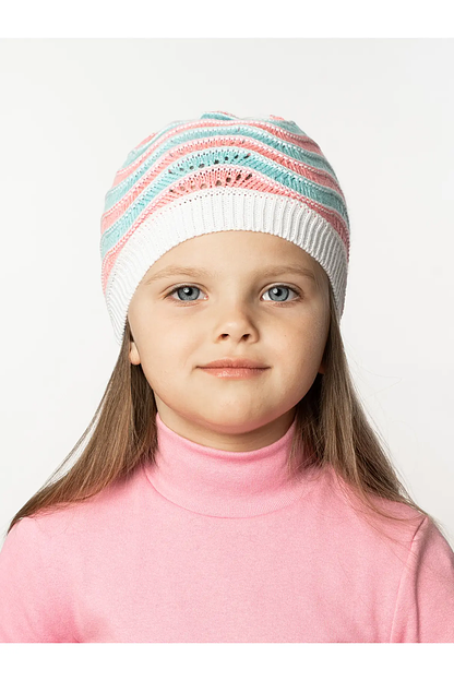 Шапка вязаная детская «Волнушка», бирюза, Опт фото 1