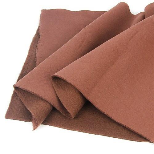 Ткань трёхнитка начес компакт пенье премиум коричневая фото 1