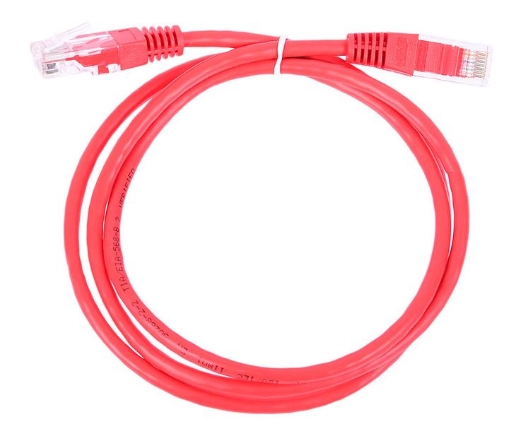 Патч-корд Lanmaster UTP TWT-45-45-0.5-RD вилка RJ-45-вилка RJ-45 кат.5е 0.5м красный ПВХ (уп.:1шт) фото 1
