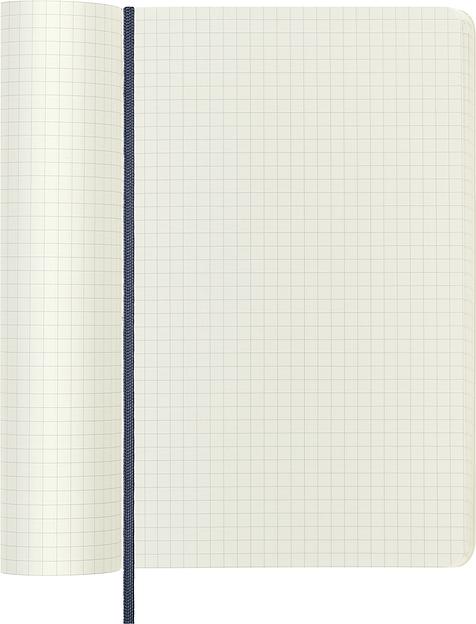 Блокнот Moleskine CLASSIC SOFT QP617B20 Large 130х210мм 192стр. клетка мягкая обложка синий сапфир фото 4