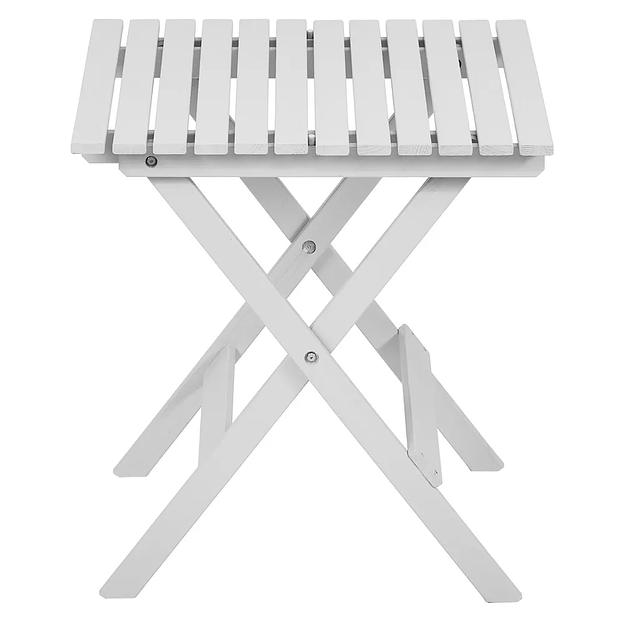 Стол деревянный садовый складной, светло-серый, 65х65 см, Вильма, опт фото 4