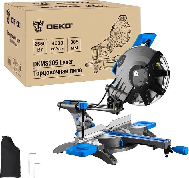 Торцовочная пила Deko DKMS305 Laser 2550Вт 4000об/мин d=305мм фото 6