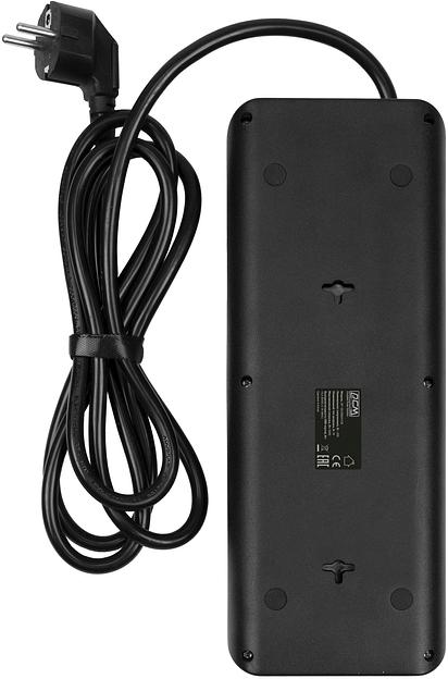 Сетевой фильтр Powercom SP-10 USB2A1СB 1.8м 1.8м (10 розеток) черный (коробка) фото 2