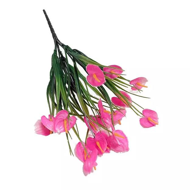 Букет антуриума (калла) пластмассовый 7 веток 32см фото 2