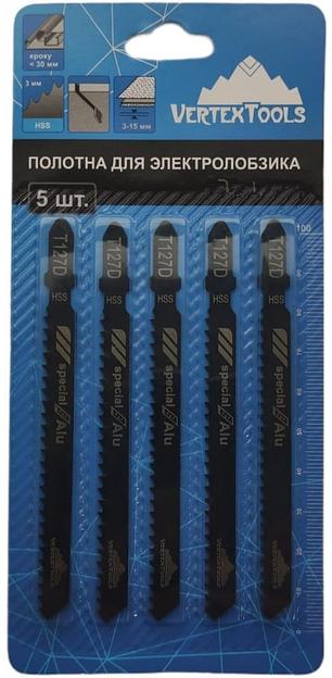 Полотна по дереву и металлу Vertextools T127D 75/3 быстрый рез 5шт фото 1
