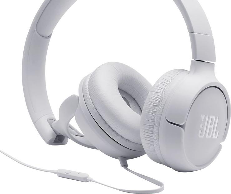 Гарнитура накладные JBL Tune 500 1.187м белый проводные оголовье (JBLT500WHT) фото 4
