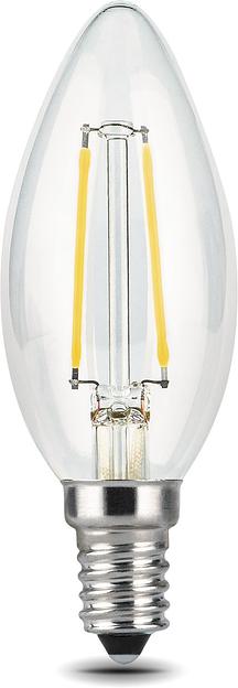 Лампа филам. Gauss 11Вт цок.:E14 свеча 220B 2700K св.свеч.бел.теп. C37 (упак.:10шт) (103801111) фото 1