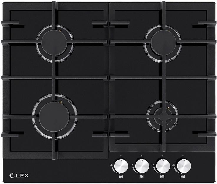 Газовая варочная поверхность Lex GVG 642A BBL черный фото 1
