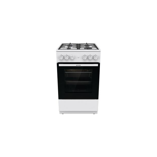 Газовая плита Gorenje GG5A11WF, газовая духовка, без крышки, чугун, белый фото 1