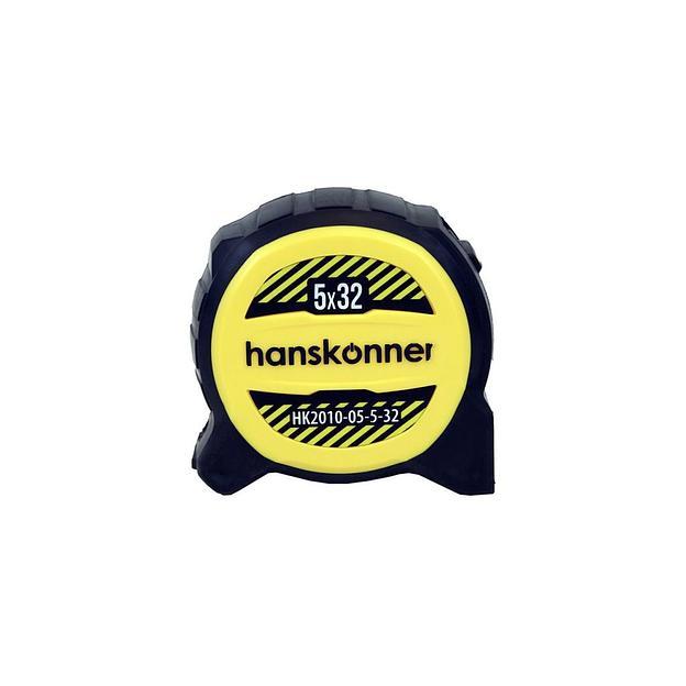 Рулетка строительная HANSKONNER HK2010-05-5-32, 5м x 32мм, с магнитным зацепом фото 1
