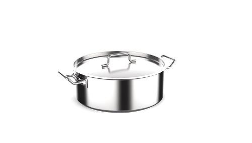 Кастрюля 18 л. нерж. d=40 см. h=15 см. низкая, тройное дно с крышк. (индукция) MGsteel /1/ фото 1