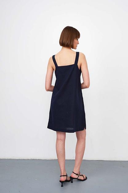 Сарафан короткий  D010_NAVI/Темно-синий  фото 5
