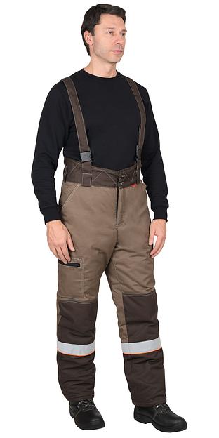 Костюм «Сириус-Родос» зимний куртка и брюки, коричневый с темно-коричневым ОПТ фото 3