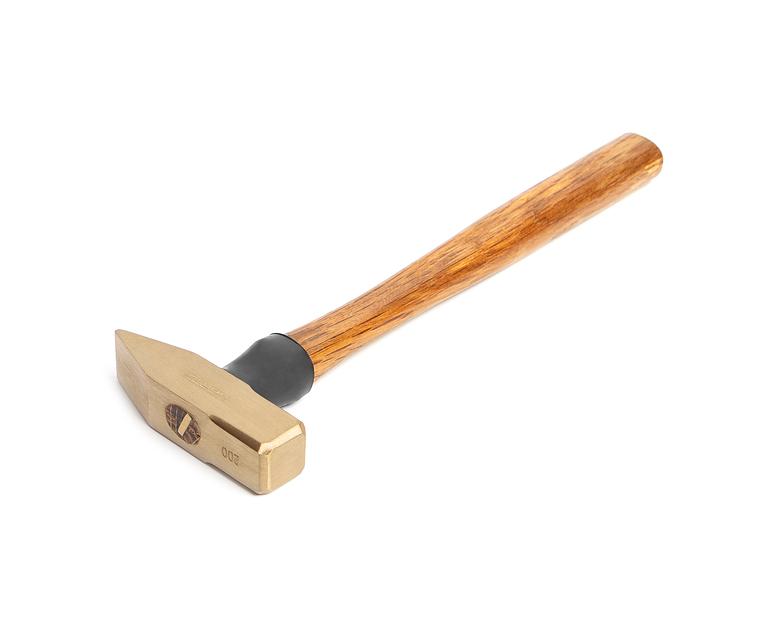 Молоток сл. 0.2 кв/боек сплав AlCu искробезопасный с дер. рукояткой  HOR с поверкой фото 2