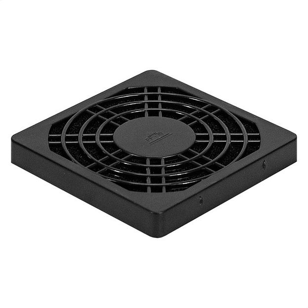 Exegate EX295253RUS Решетка для вентилятора с фильтром 70х70 ExeGate EG-070PSFB (70x70 мм, пластиковая, квадратная, с пылевым фильтром, черная) фото 1