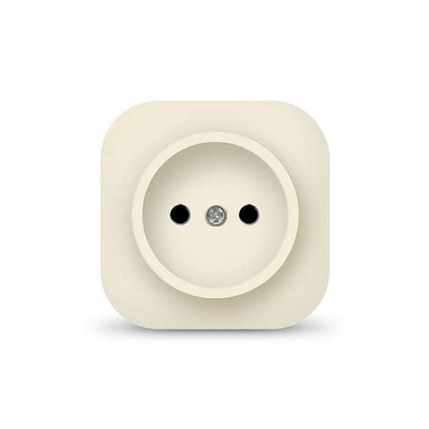 Розетка 1-м ОП 10А IP20 без заземл. сл. кость IONICH 1431 фото 1