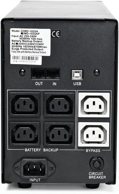 Источник бесперебойного питания (3 кабеля) Powercom Imperial IMD-1500AP фото 3