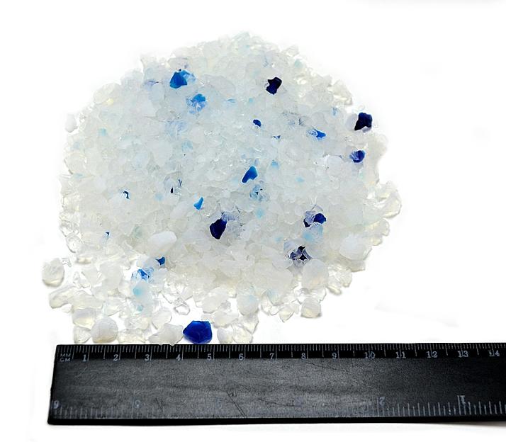 Наполнитель силикагелевый «Чистый котик» колотый с синими гранулами, 1 кг фото 3