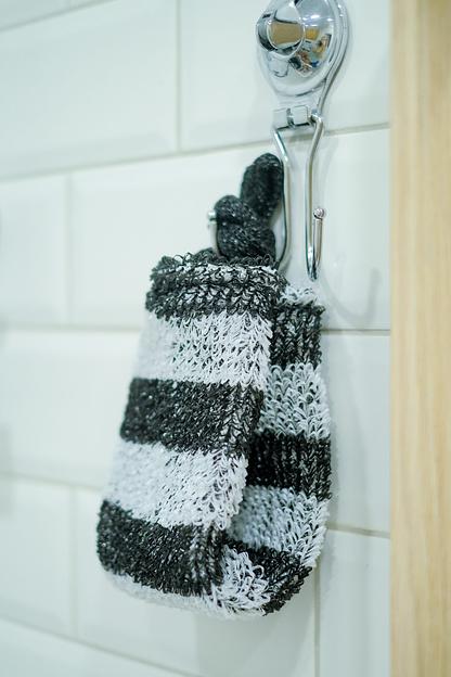 Мочалка «Инь-Янь» 42х12 см, махра 10 мм ОПТ фото 3