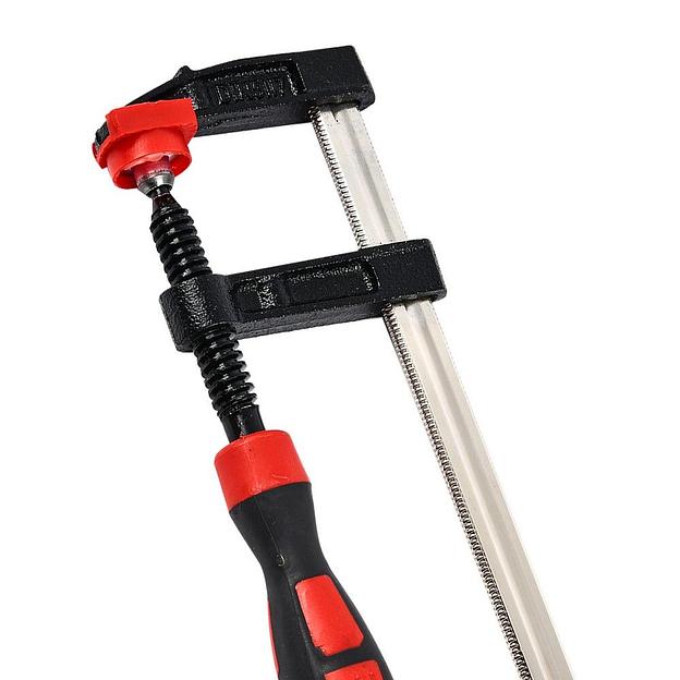 Струбцина F-образная усиленная Deli DL110515Z 150x50 мм, макс. усилие зажима 2000N, резьба 12мм фото 4