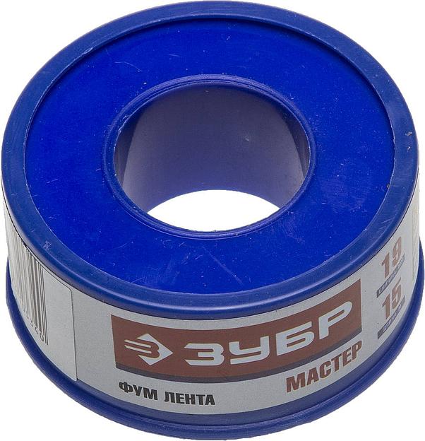 ЗУБР 0.1 мм х 19 мм х15 м, 0.40 г/см3, ФУМ лента (12373-19-040) фото 1