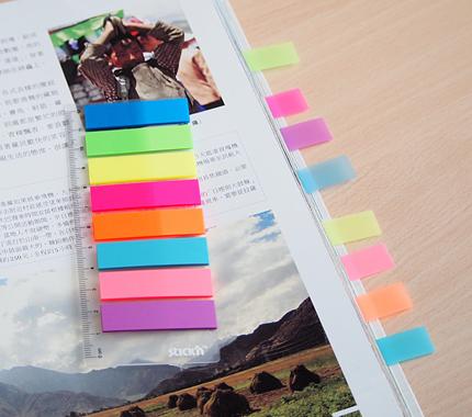Закладки самокл. индексы пластиковые Stick`n 21345 12x45мм 8цв.в упак. 25лист на линейке европодвес фото 3