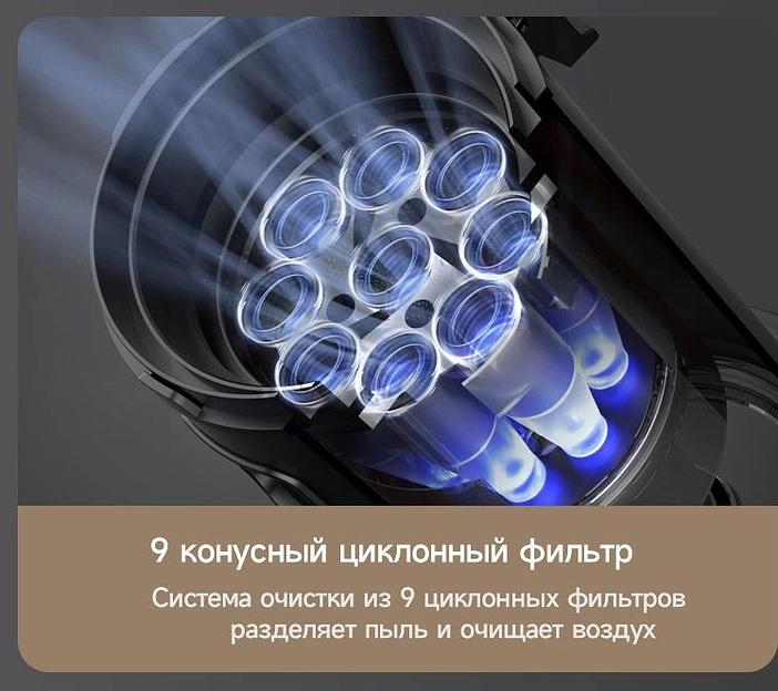 Пылесос ручной Deerma DEM-T30W Station 240Вт серый/черный фото 8