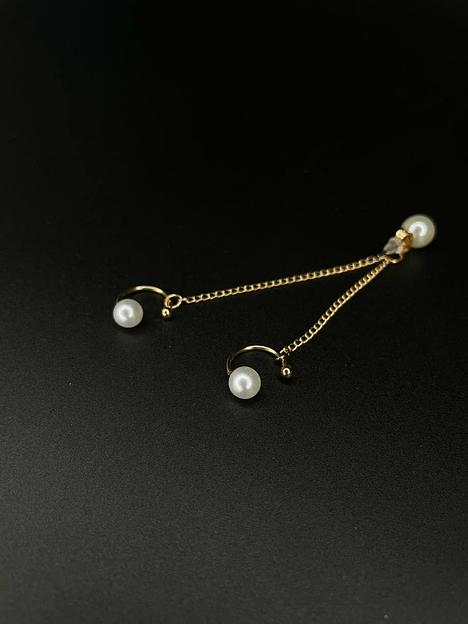 Серьга-Кафф с жемчугом ОПТ фото 2