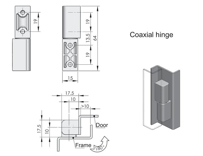 Петля наружная CL203-2 чёрная фото 2