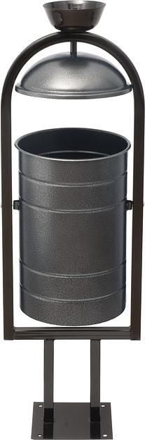 Урна металлическая 1010х330х280 мм серый антик фото 1