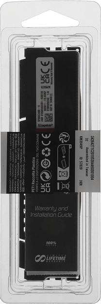 Модуль памяти DDR 5 DIMM 16Gb PC54400, 6800Mhz, Kingston FURY Beast Black XMP CL34 (KF568C34BB-16) (retail) фото 5