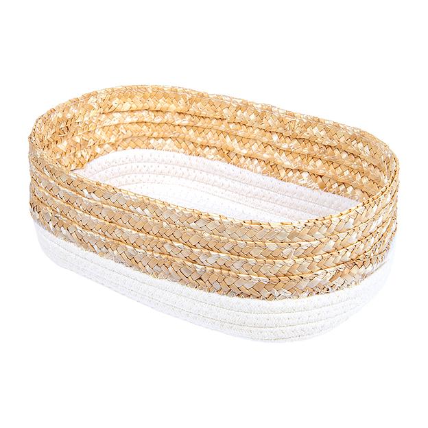 Корзина стеллажная "Сканди", Д260 Ш160 В100, молочный фото 1