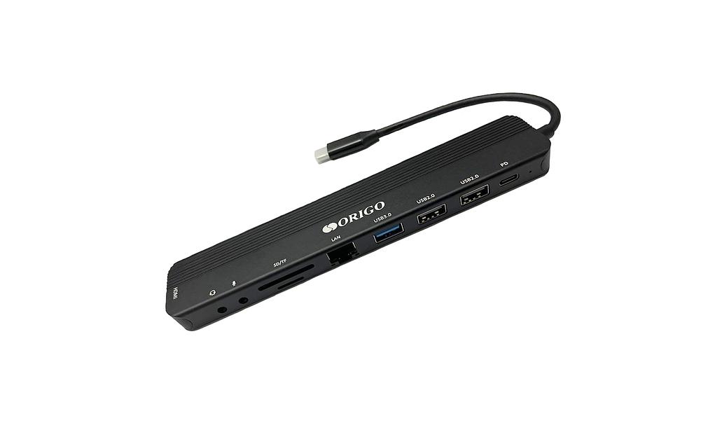 ORIGO OU3350SNPD/A1A Док-станция USB-C 9-в-1 USB 3.0, 2xUSB 2.0, USB-C/PD 3.0, HDMI, Gigabit LAN, SD/TF/microSD, TRRS, Mic фото 1