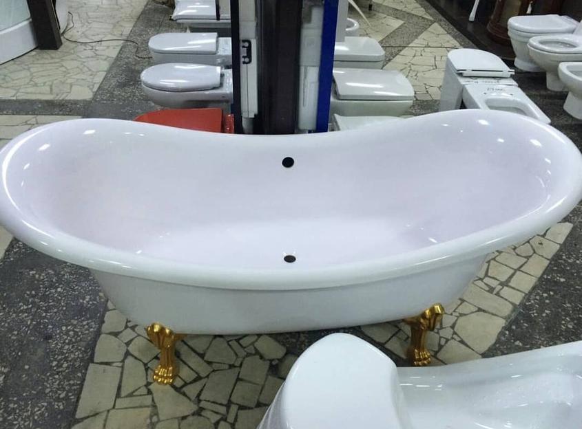 Мраморная ванна Castone «Корсика» на лапках фото 10