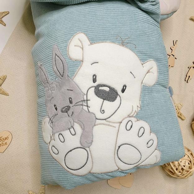 №432 Комплект на выписку "Папина радость", голубой ОПТ фото 6